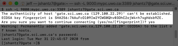 SSH warning