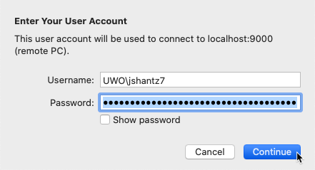 Remote Desktop - Authenticating