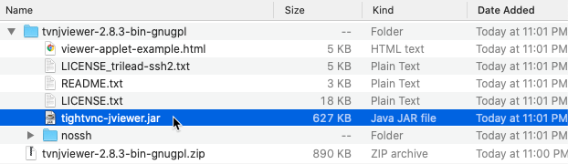 Launching TightVNC Viewer
