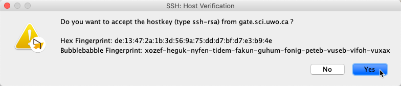 Host Verification Warning