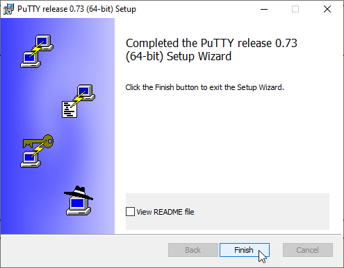 PuTTY Installer - Final Step