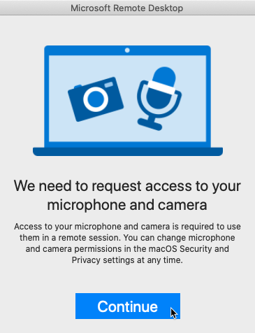Permission dialog