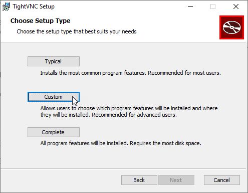 TightVNC installation