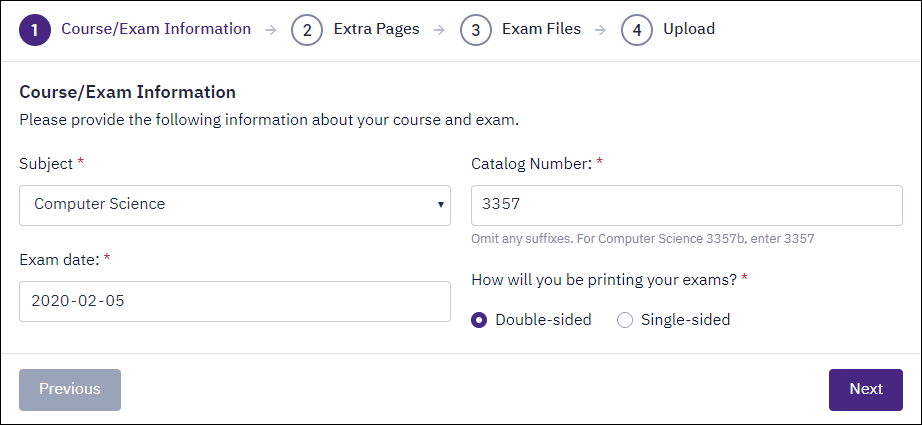 Exam Preflight Tool - Step 1