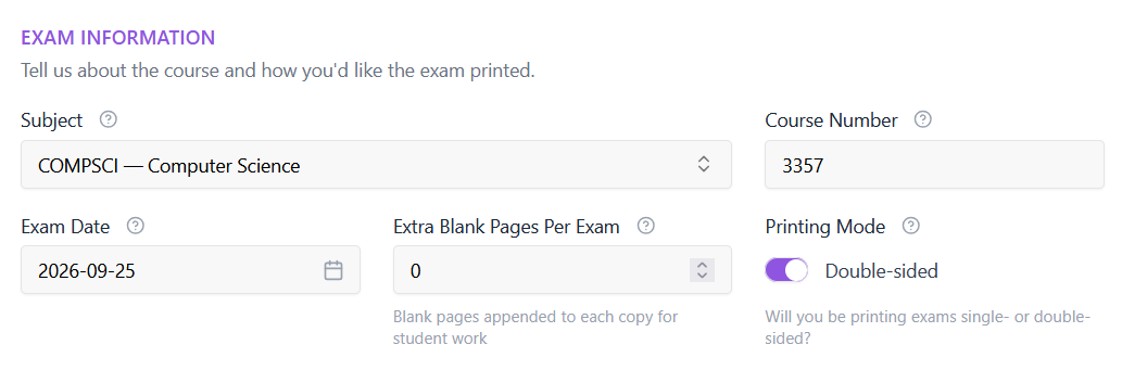 Exam Preflight Tool - Section 1